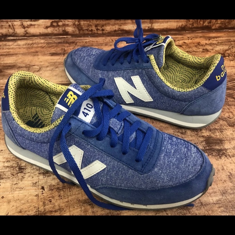 New Balance WL410OPC Optic Pop Blue Green Run Job Shoe Sneaker Size 6 Low women